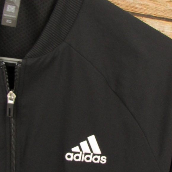Adidas Aeroready Black Zipper Front Jacket Unisex M - Picture 7 of 16